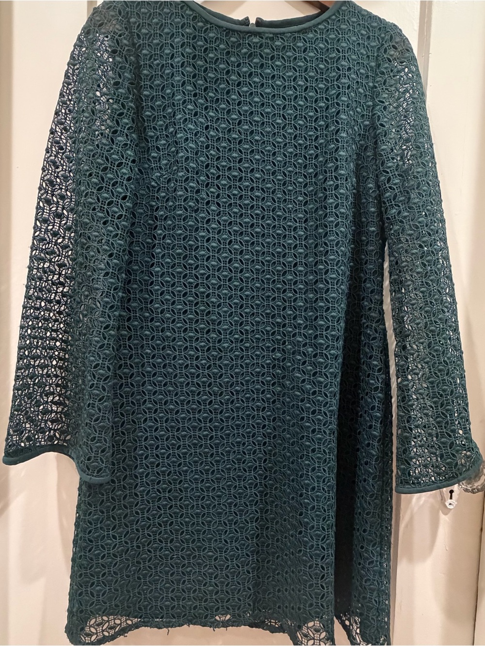 Ralph Lauren Dark Green Crochet Shift Dress